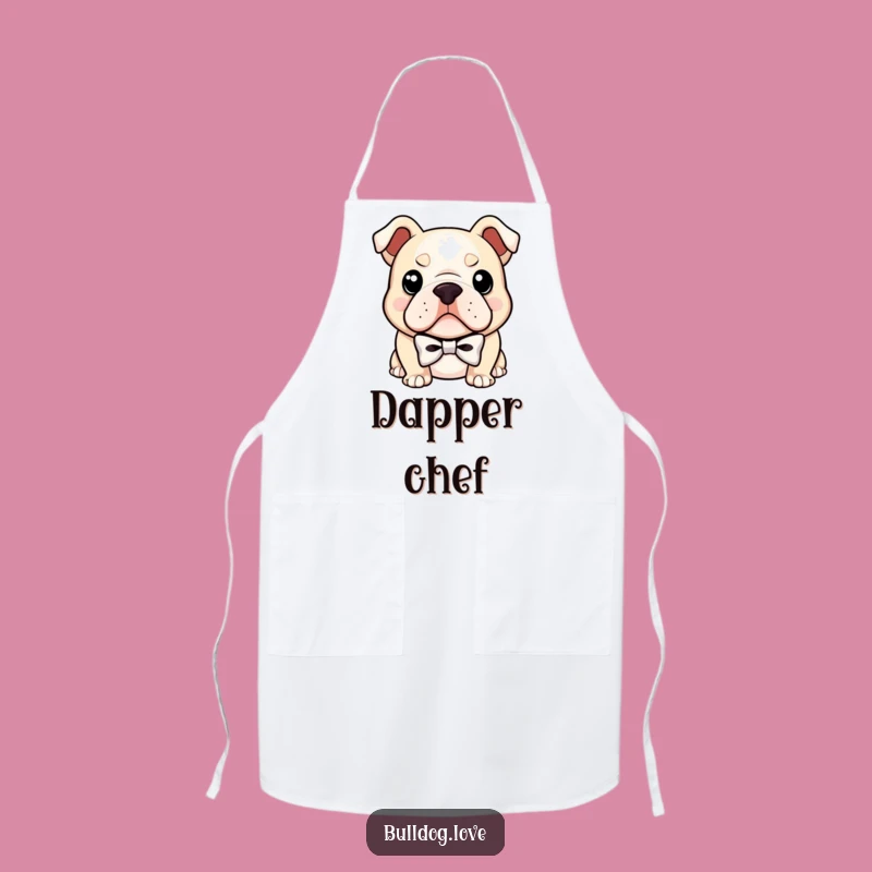 Funny Bulldog Chef Apron: Cook with a Smirking, Dapper Pup