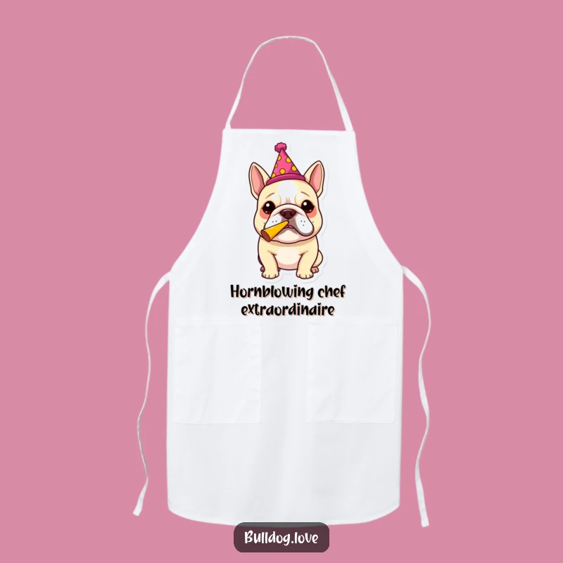 Funny Bulldog Party Apron: Chef's Hilarious Canine Companion for Kitchen Fun