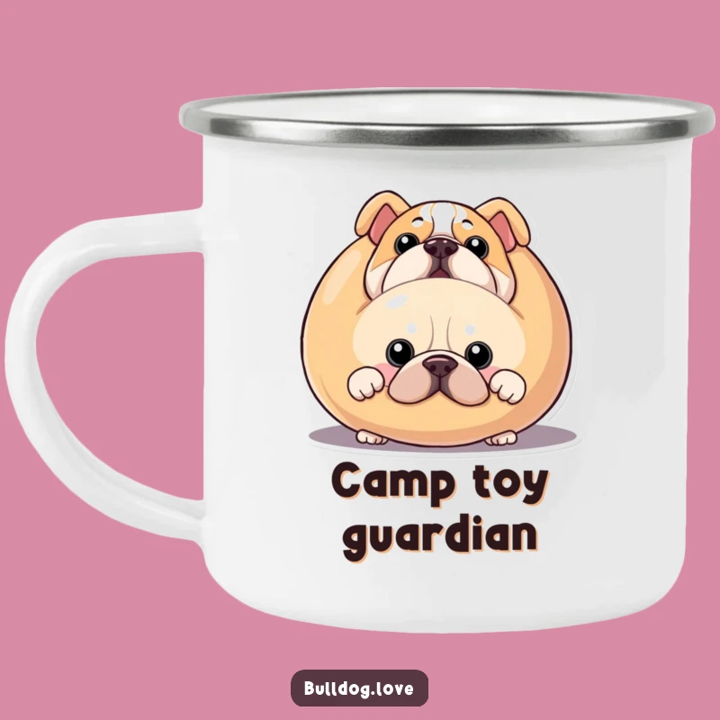Durable Bulldog Peekaboo Funny Camping Mug - Outdoor Toy Lover Gift