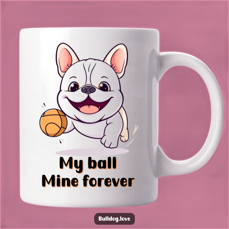Funny Kawaii Bulldog Chasing Ball Mug: The Perfect Joyful Gift