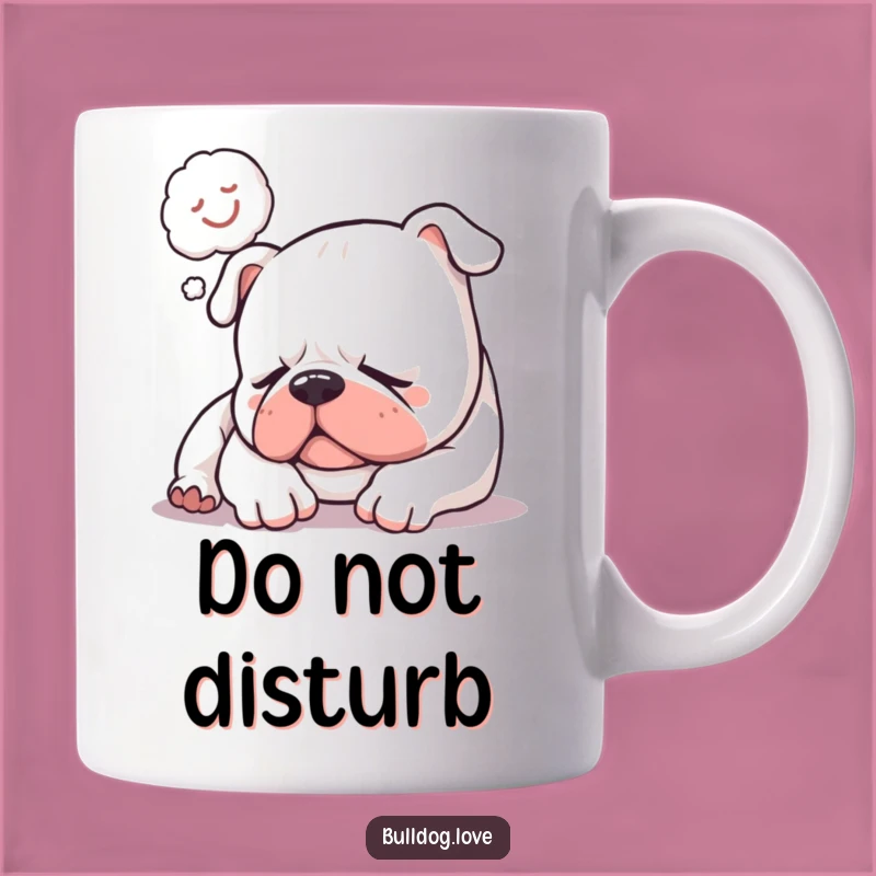 Funny Sleepy Bulldog Snore Mug: Dreaming Dog with Zzzs, Perfect Funny Gift for Nappers