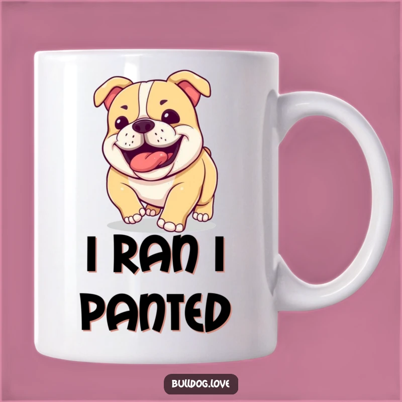 Funny Bulldog Jowls Panting Mug: Perfect Post-Run Relaxation Gift