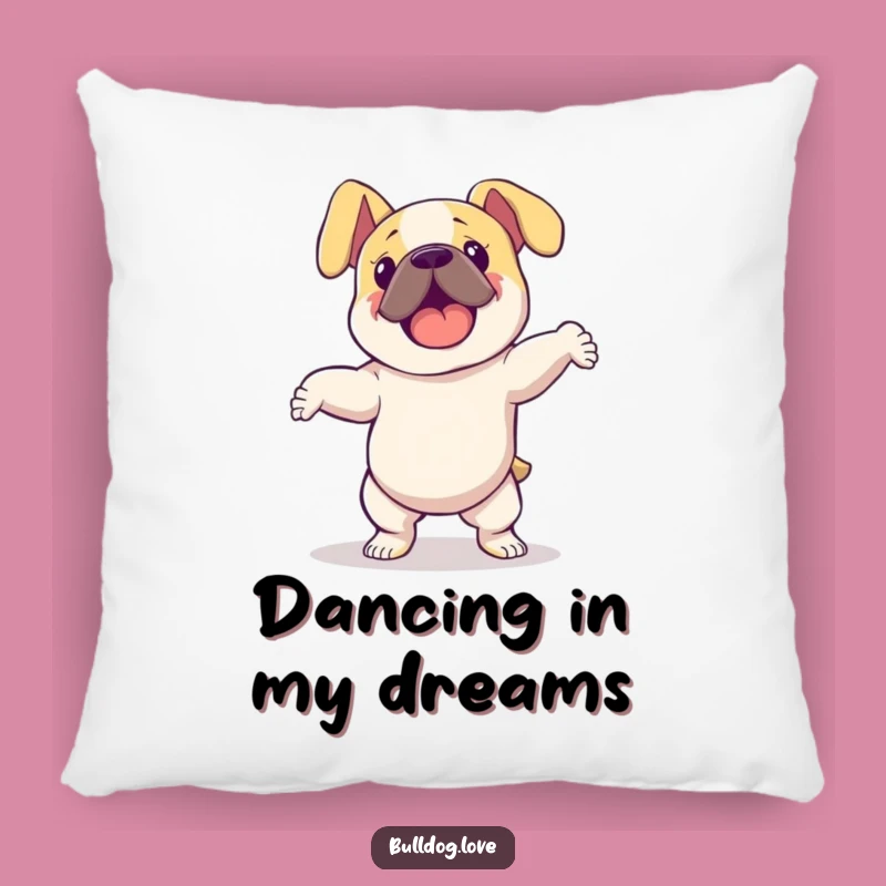 Funny Dancing Bulldog Pillow: Comfy Cushion for Playful Relaxation