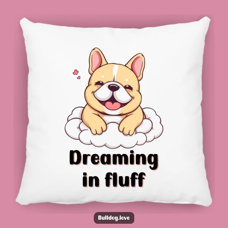 Funny Happy Sigh Bulldog Pillow - Cozy Cloud Companion, Perfect Gift Decor