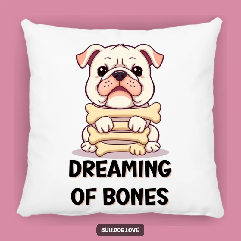 Funny Bulldog Bone Balancing Pillow: Comfy and Hilarious Accent Piece