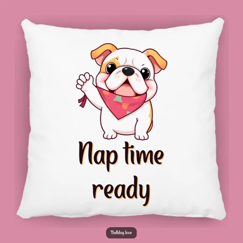 Funny Bulldog Bandana Pillow: Comfy Greetings and Hilarious Hugs