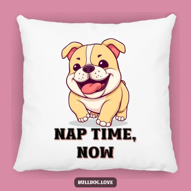 Funny Bulldog Jowls Panting Pillow: Soft Comfort Humor Gift