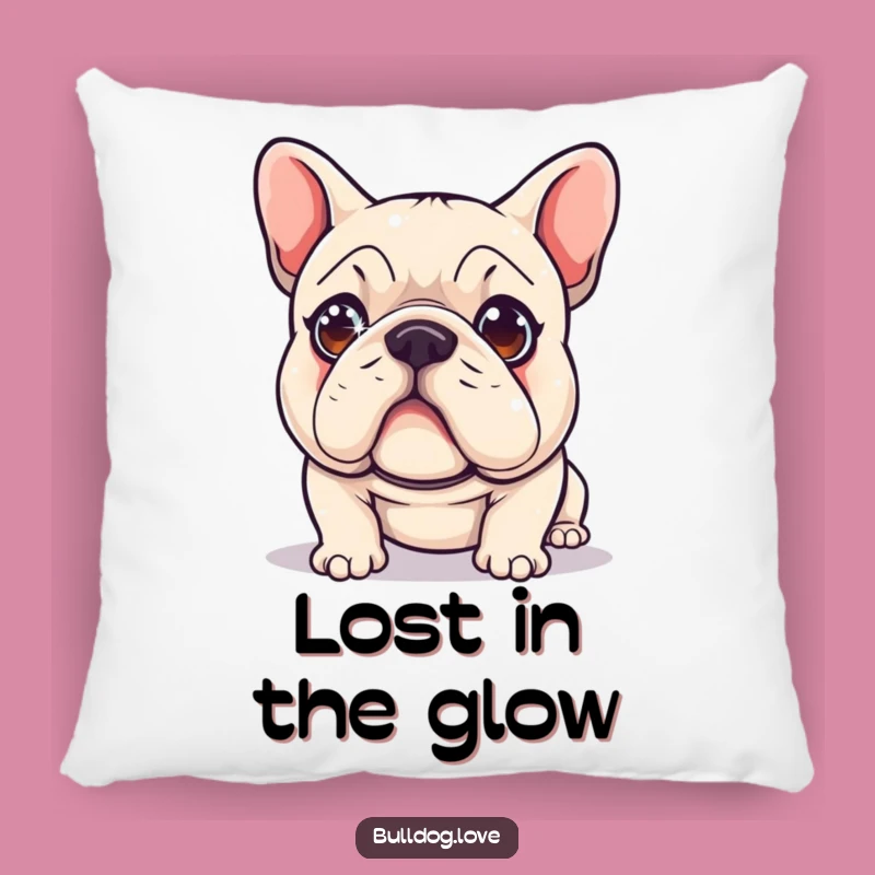Funny Laser Dot Bulldog Pillow - Cozy & Hilarious Dog Accent Decor, Perfect Gift