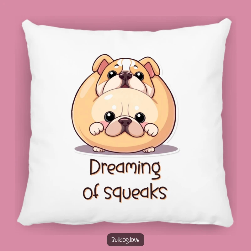 Soft Bulldog Peekaboo Funny Pillow - Cozy Squeaky Toy Accent Gift