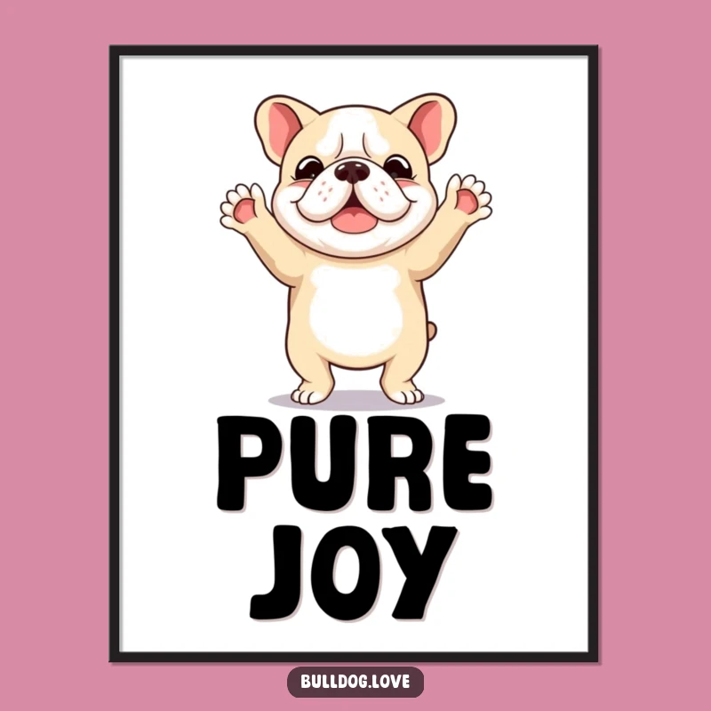 Funny Bulldog Dancing Poster - Bring Joyful Vibes to Your Walls
