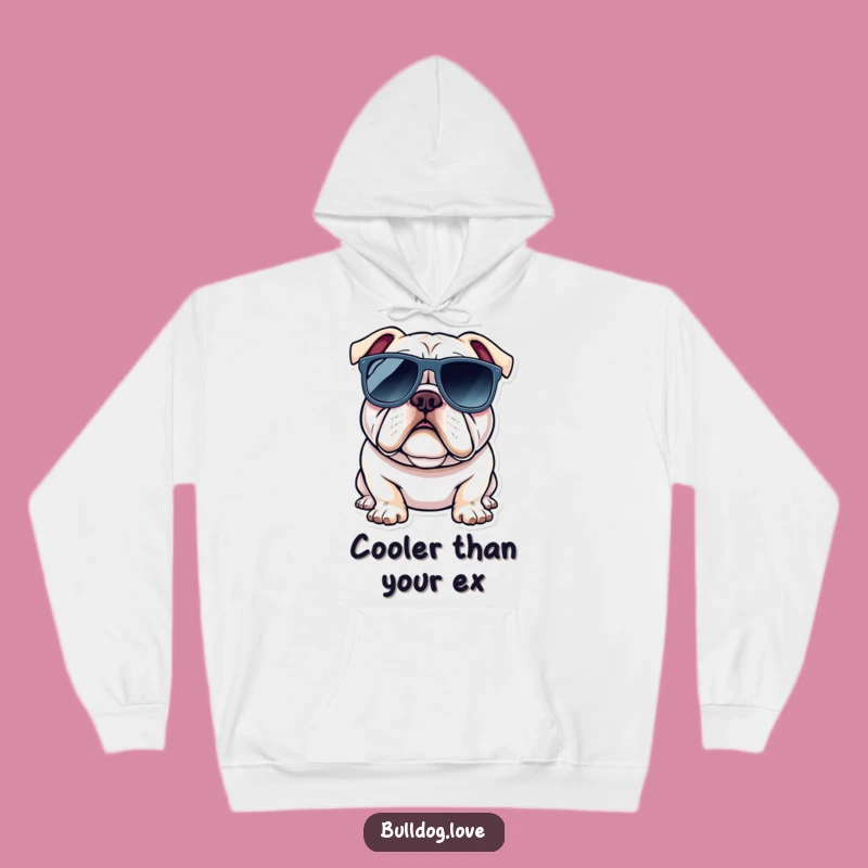 Funny Bulldog Sunglasses Hoodie: Cozy, Cool Dog Lover Apparel