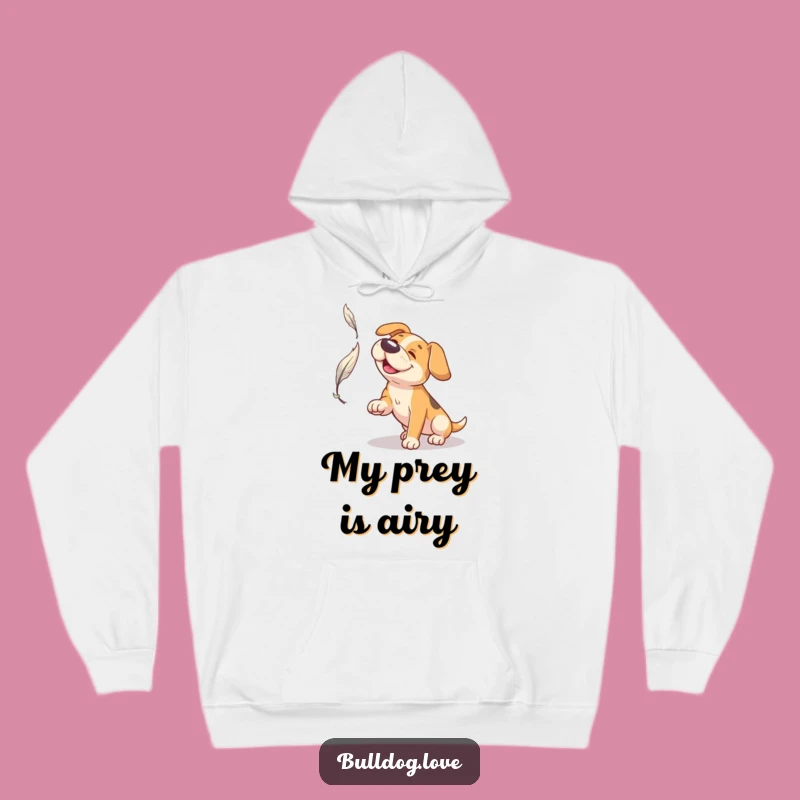 Funny Broad Snout Dog Hoodie: Feather Catching, Cozy & Comical Gift