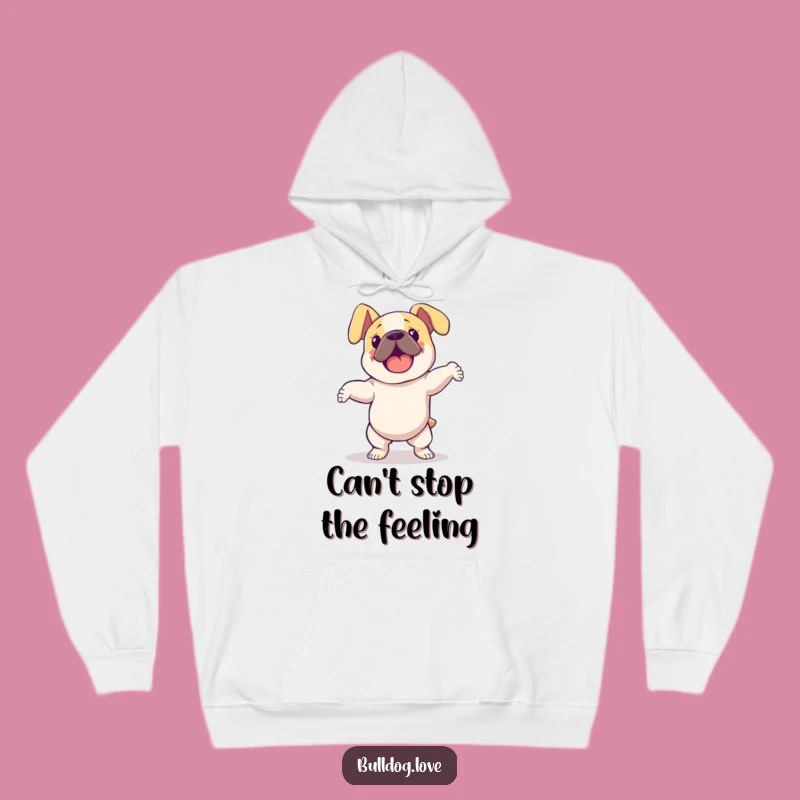 Funny Dancing Bulldog Hoodie: Cozy Wear for Energetic Movers