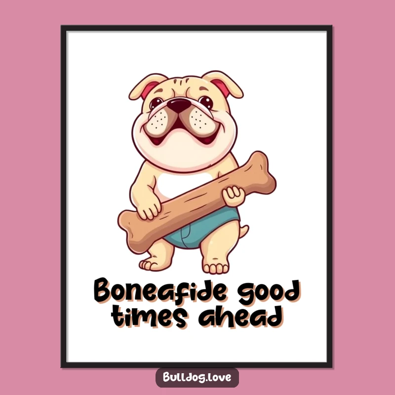 Funny Free Printable Bulldog Art Downloadable Gift for Dog Lovers Den