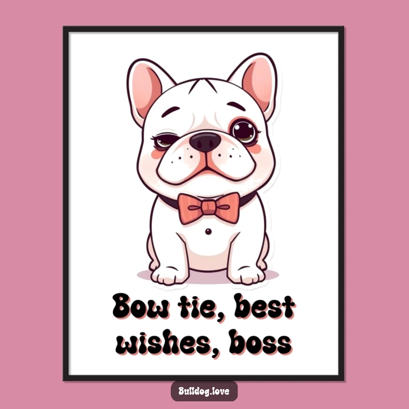Free Printable Kawaii Bulldog Wall Art - Adorable Downloadable Decor