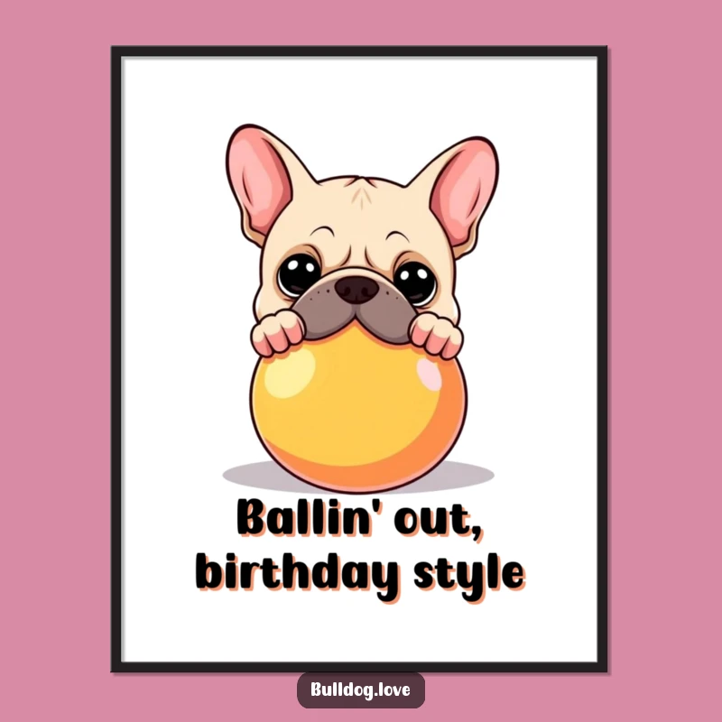 Funny Free Printable Wall Art: Peeking Bulldog, Playful Downloadable Decor