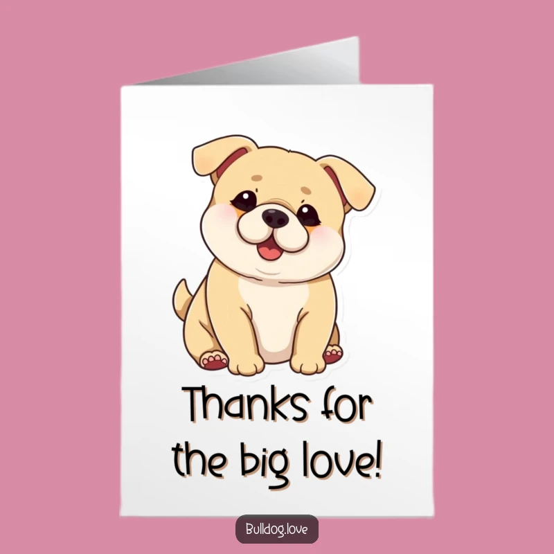 Free Printable Thank You Card: Chubby Dog's Wagging Gratitude - Funny Downloadable Appreciation