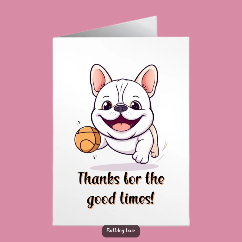 Free Printable Thank You Card: Kawaii Bulldog Grateful Chase Funny Downloadable Gift