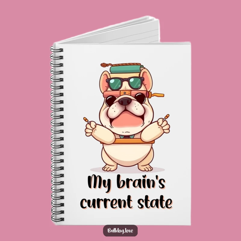 Funny Bulldog Balance Notebook: Journal for Chaotic Thoughts and Ideas