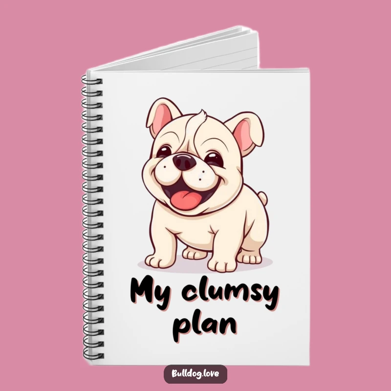 Funny Kawaii Bulldog Wiggle Notebook - Jot Down Your Joyful Adventures!