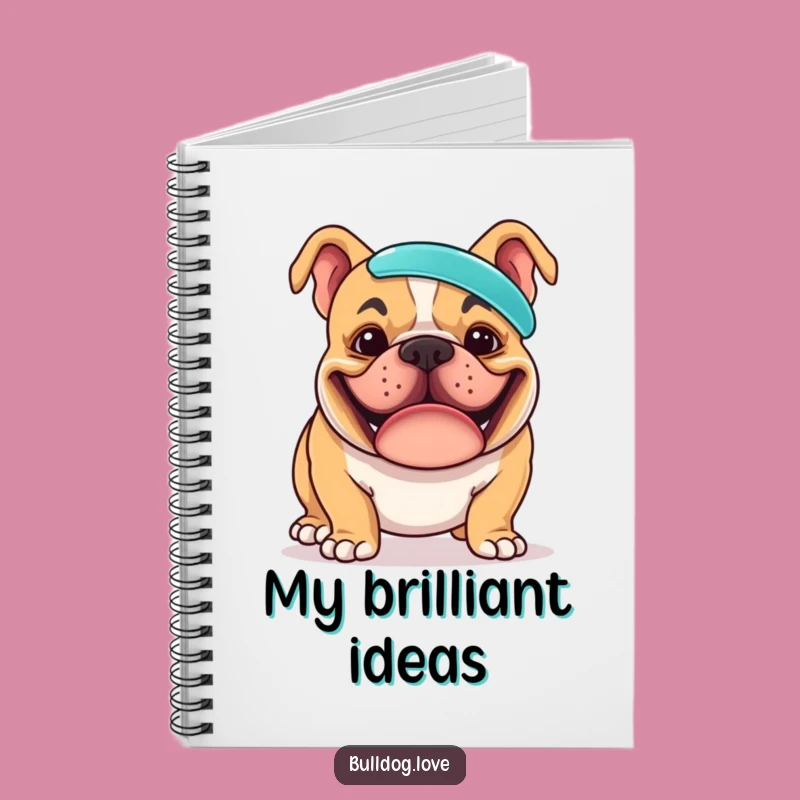 Funny Bulldog Frisbee Notebook: Jot Down Ideas with a Goofy Pup's Focus
