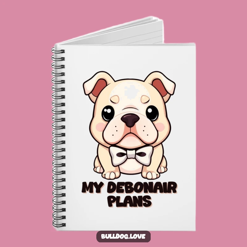 Funny Bulldog Bowtie Notebook: Jot Down Ideas with a Dapper Pup