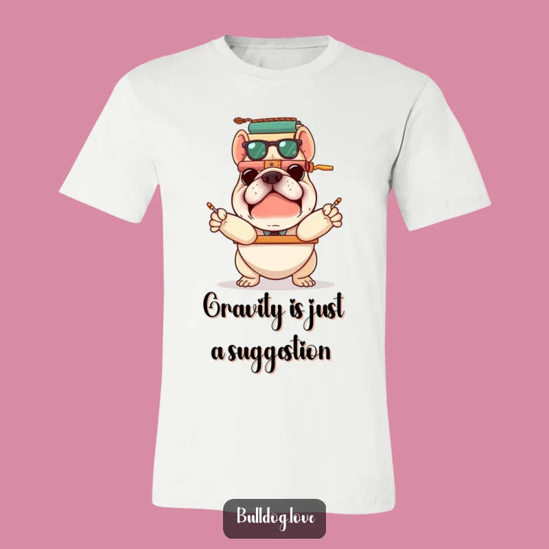 Funny Bulldog Stacking Shirt: Wearable Humor for Life's Balancing Acts