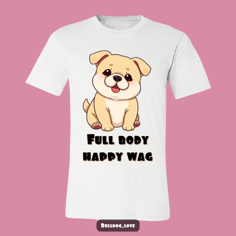 Funny Chubby Dog T-Shirt: Big Ears Wagging Body, Comical Dog Tee Gift