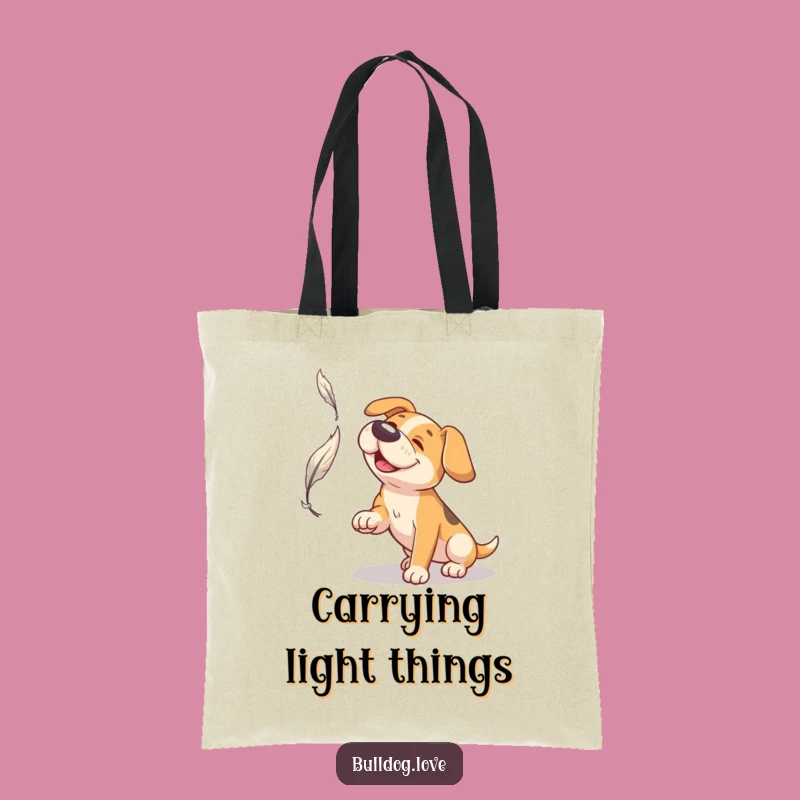 Funny Broad Snout Dog Tote Bag: Feather Catching, Practical & Comical Gift