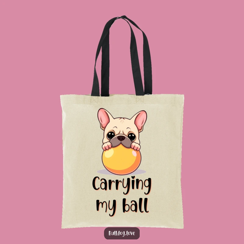 Funny Bulldog Ball Tote Bag: Carry Your Playful Essentials Gift