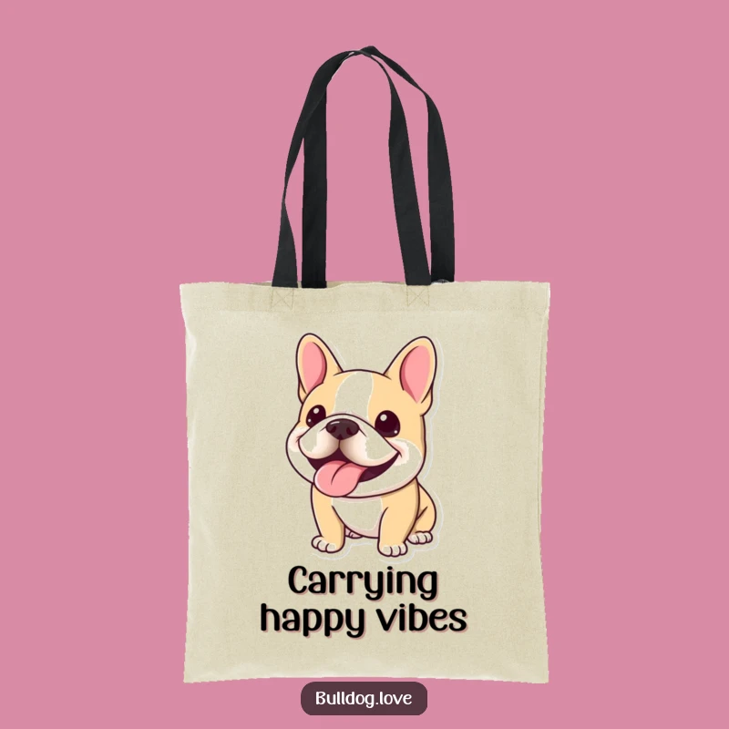 Funny Kawaii Bulldog Smile Tote Bag - Carry Happiness Everywhere You Go!